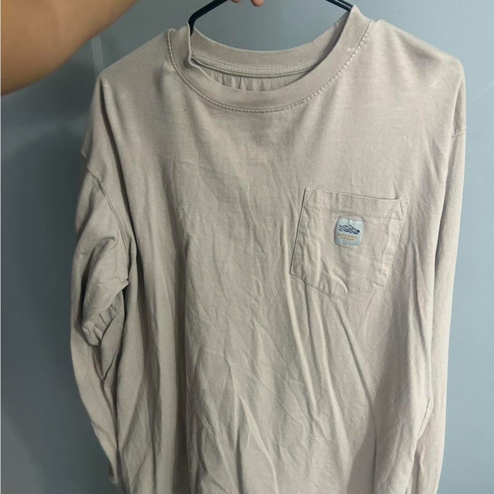 Men's Beige Long Sleeve Shirt